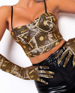 Black Money Bling Top