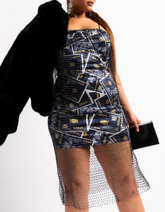Black Money Bling Dress